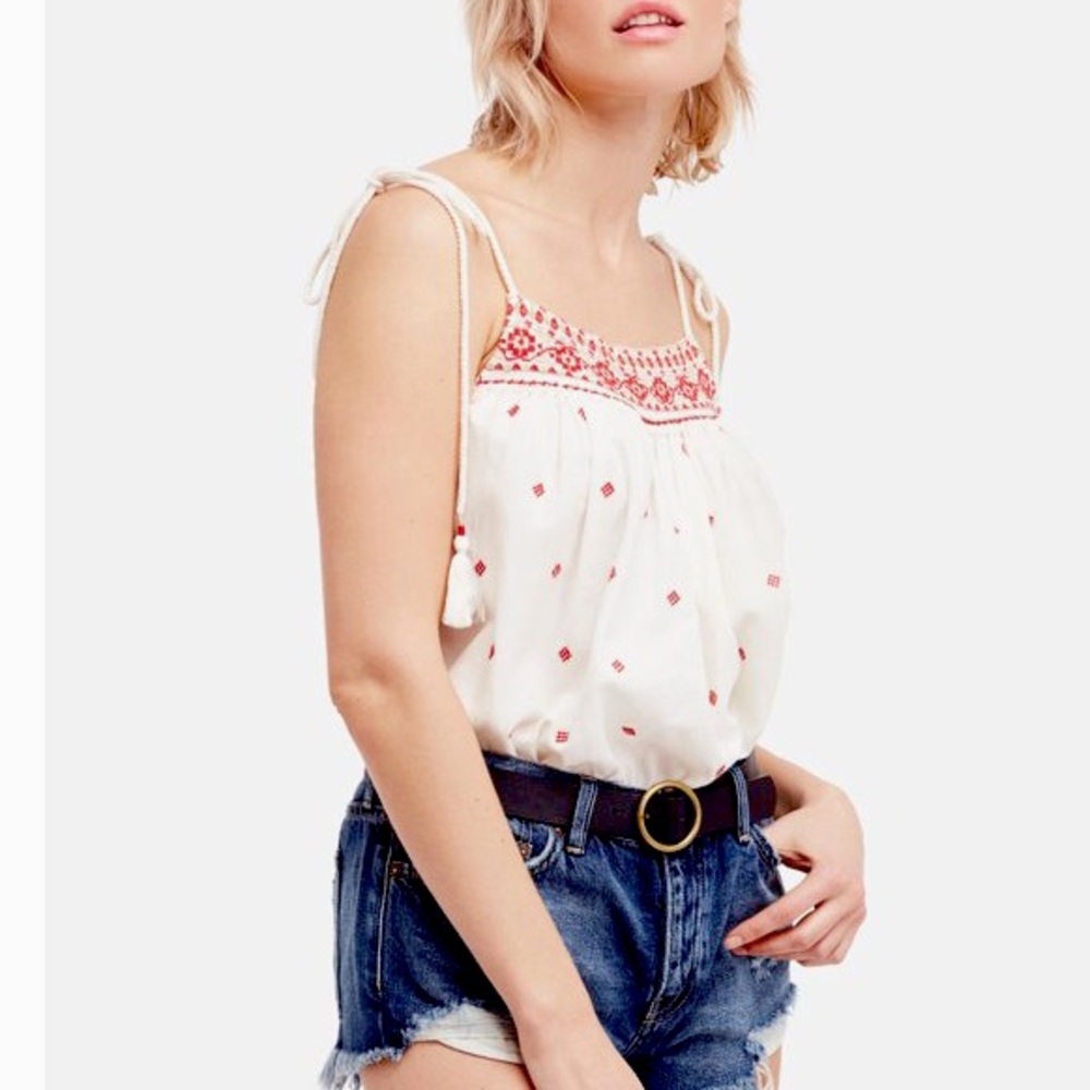 Free People Embroidered top